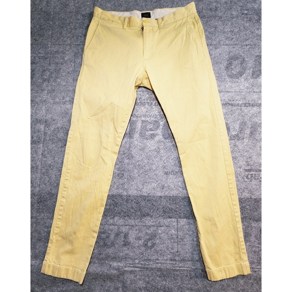 J‎ Crew Jeans Mens 31x32 Yellow 484 Skinny Stretch